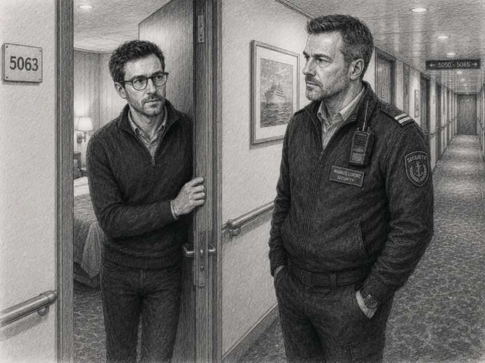 Markus Lorenz visits Niklas in his cabin.