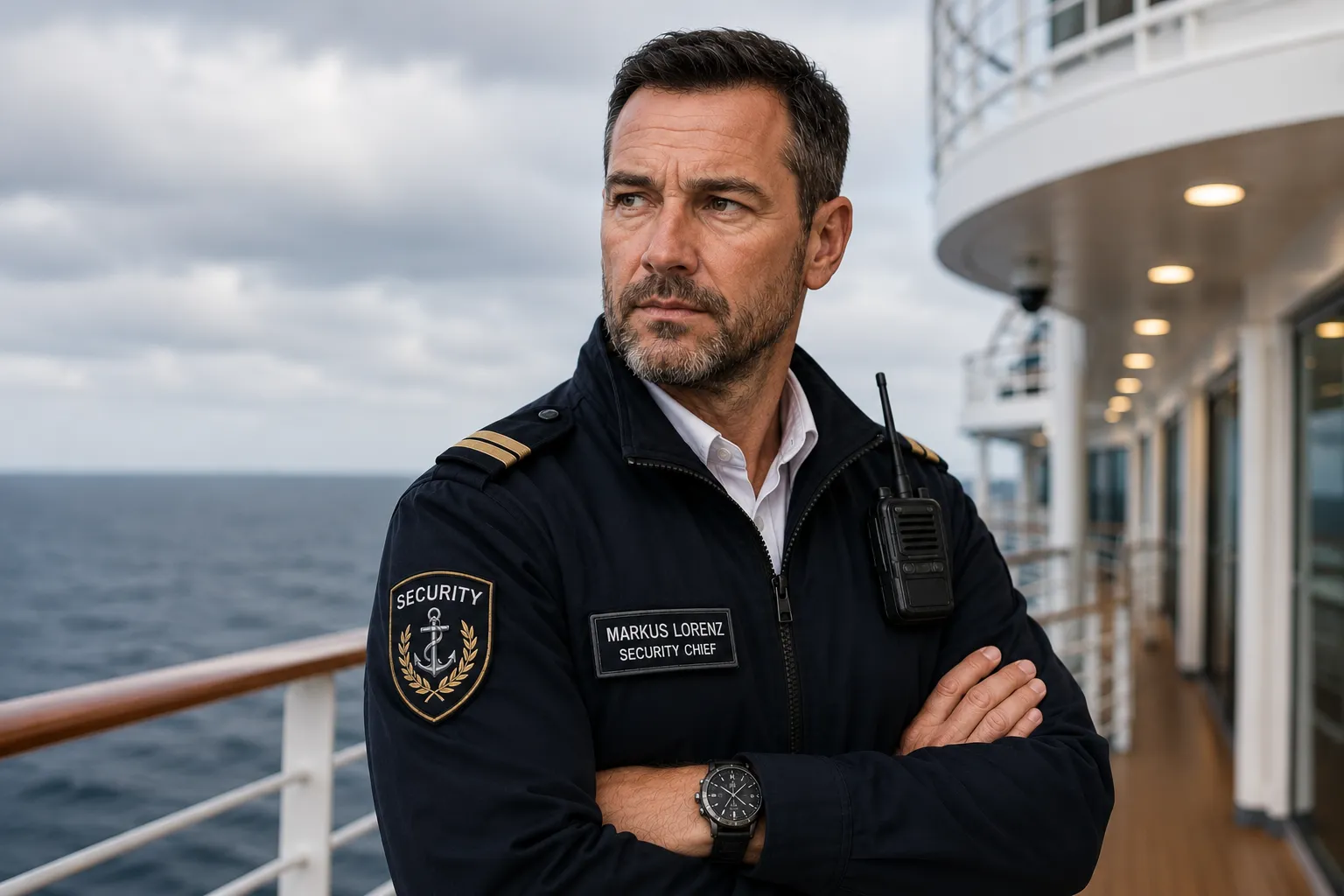 Markus Lorenz aboard ship